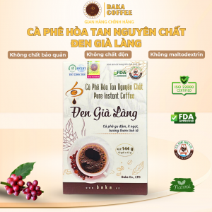 Cà Phê Hòa Tan Nguyên Chất ĐEN GIÀ LÀNG