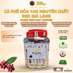 Cà Phê Hòa Tan Nguyên Chất ĐEN GIÀ LÀNG - GU ĐẬM 